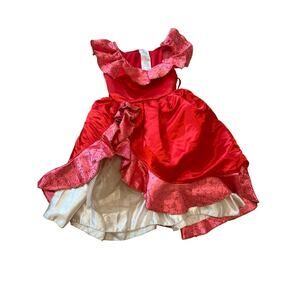 Girls Disney Castle Collection Elena of Avalor Costume Dress No Belt Size 3 Red